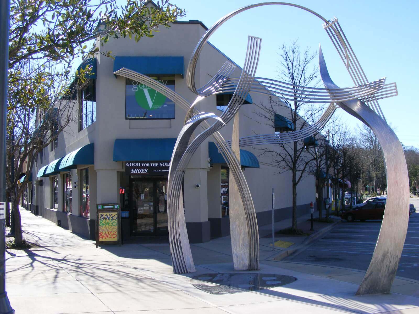 Photograph of a sculpture in Five Points