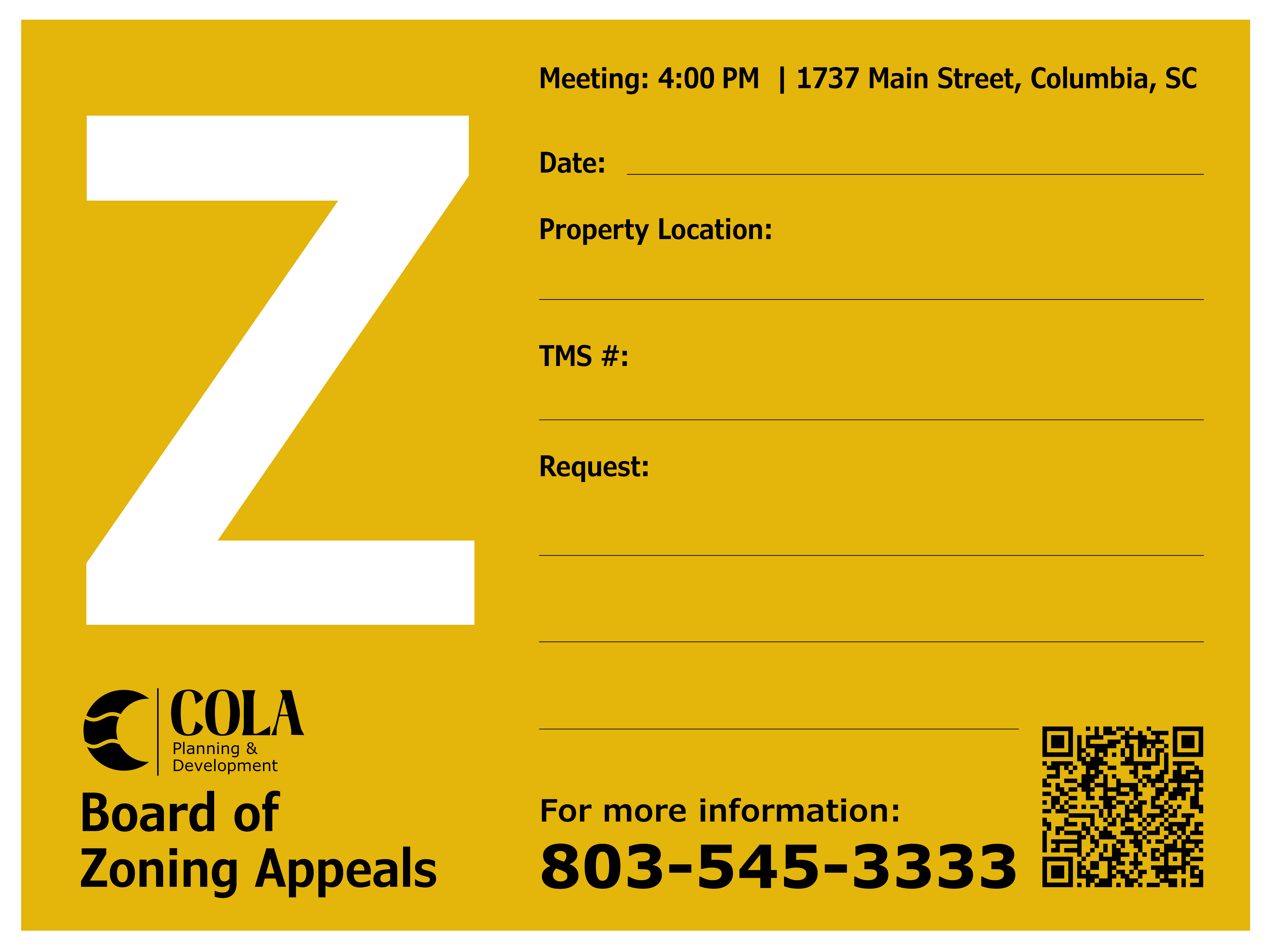 Board of Zoning Appeals - Planning &amp; Development - City of Columbia